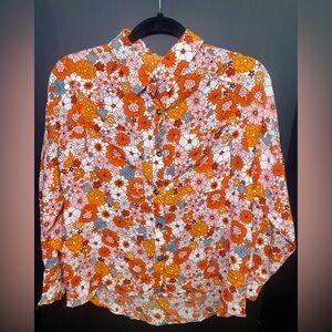 NWT Boutique Floral Button-Up Shirt